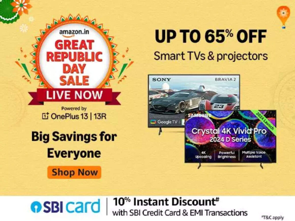 Amazon Great Republic Day Sale 2025: Unbelievable Discounts on 55 and 65-inch TVs from Top-Rated Brands